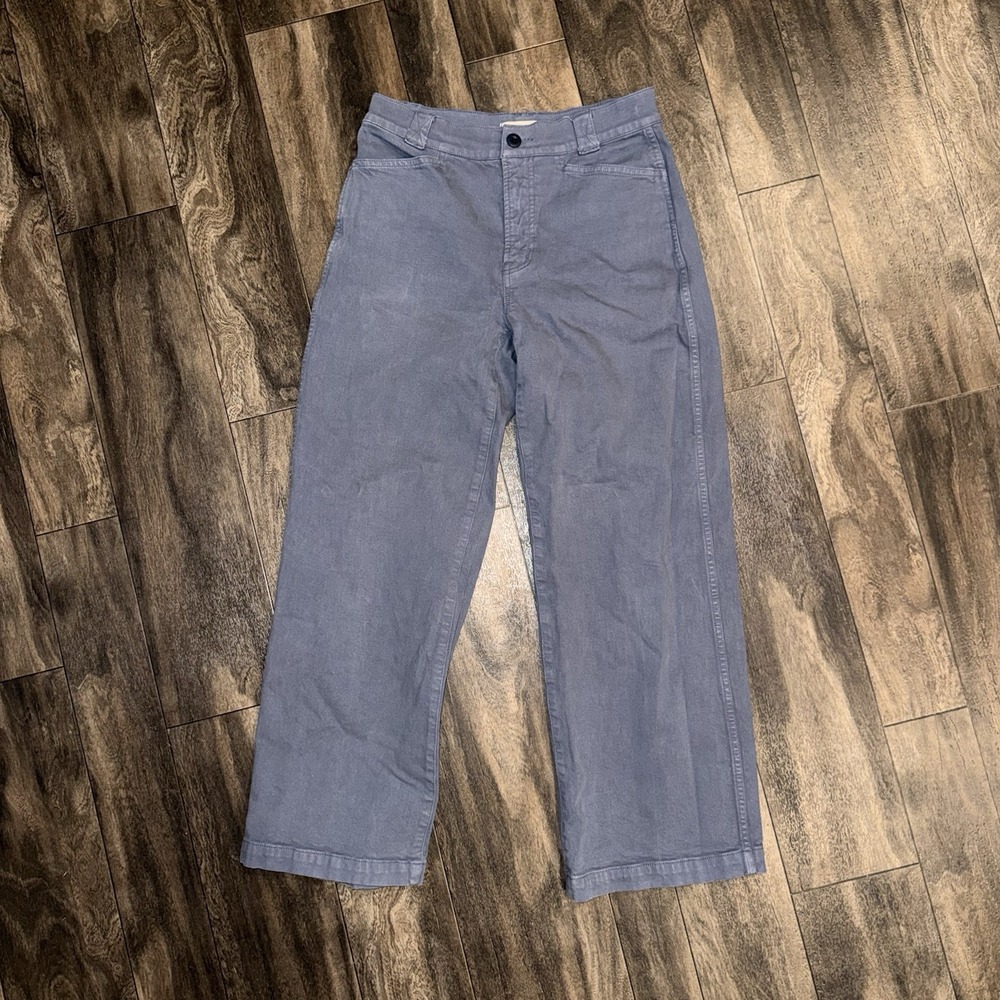 Madewell Emmett Wide-Leg Denim Jeans Women's P27 Petite Dark Blue High Rise